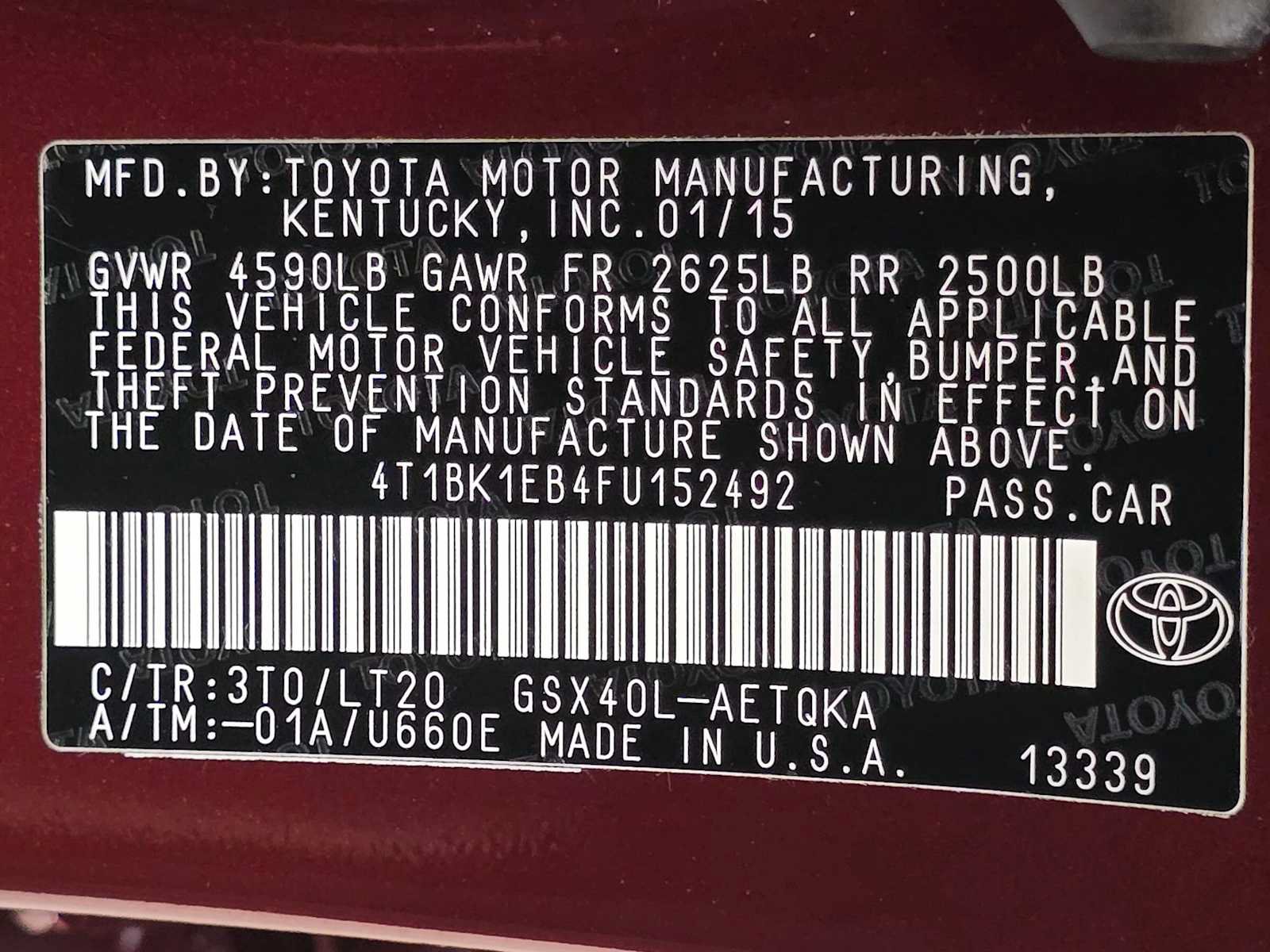Used 2015 Toyota Avalon XLE Touring FWD image 31