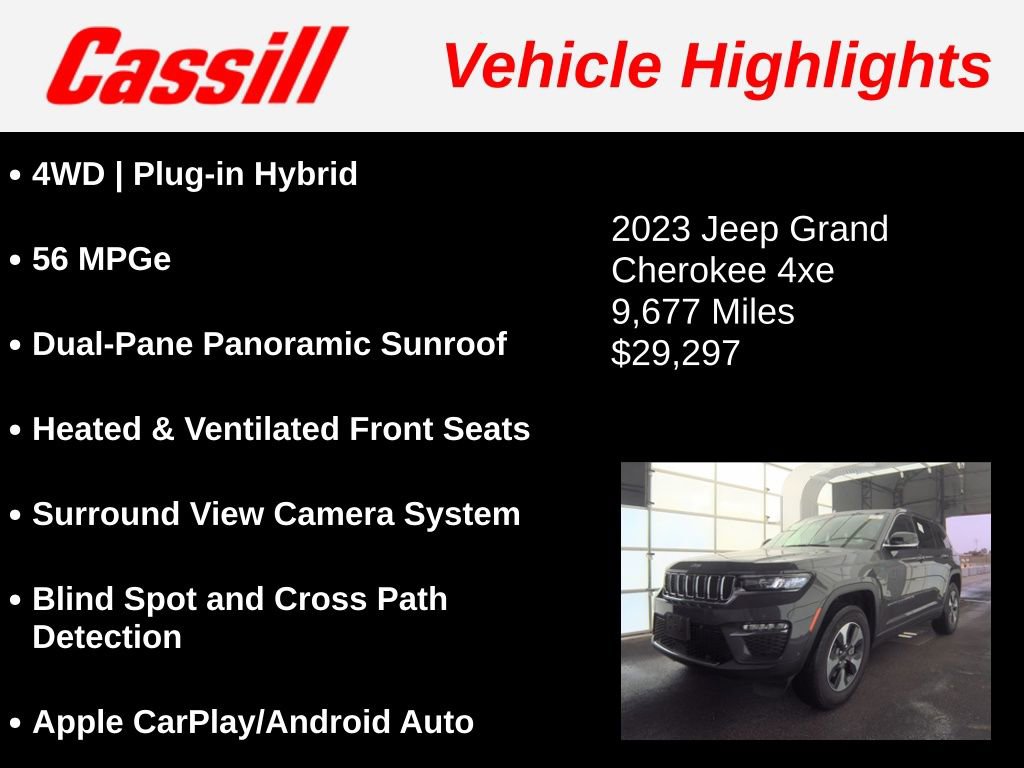 Used 2023 Jeep Grand Cherokee 4WD 4xe w/ Luxury Tech Group II image 3
