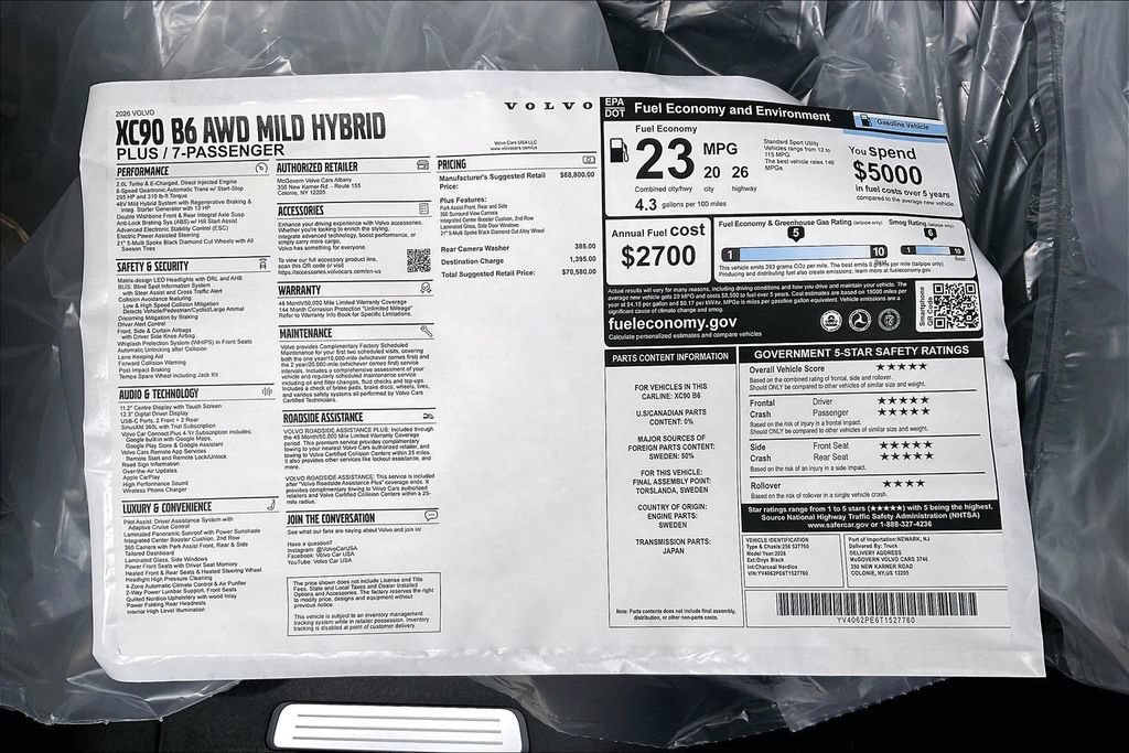 New 2026 Volvo XC90 B6 Plus AWD/4WD image 13