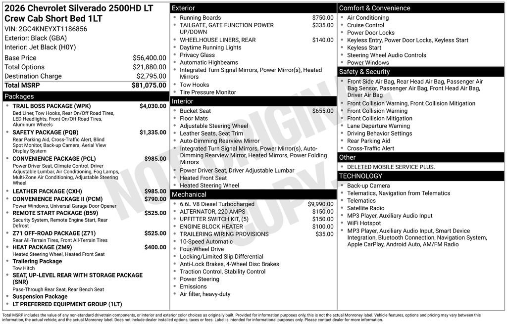 New 2026 Chevrolet Silverado 2500 LT w/ Trail Boss Package AWD/4WD image 34