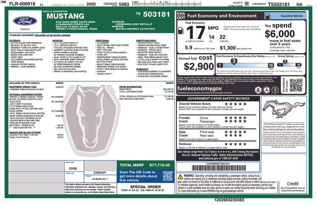 New 2026 Ford Mustang Dark Horse w/ Dark Horse Handlin Package RWD image 4