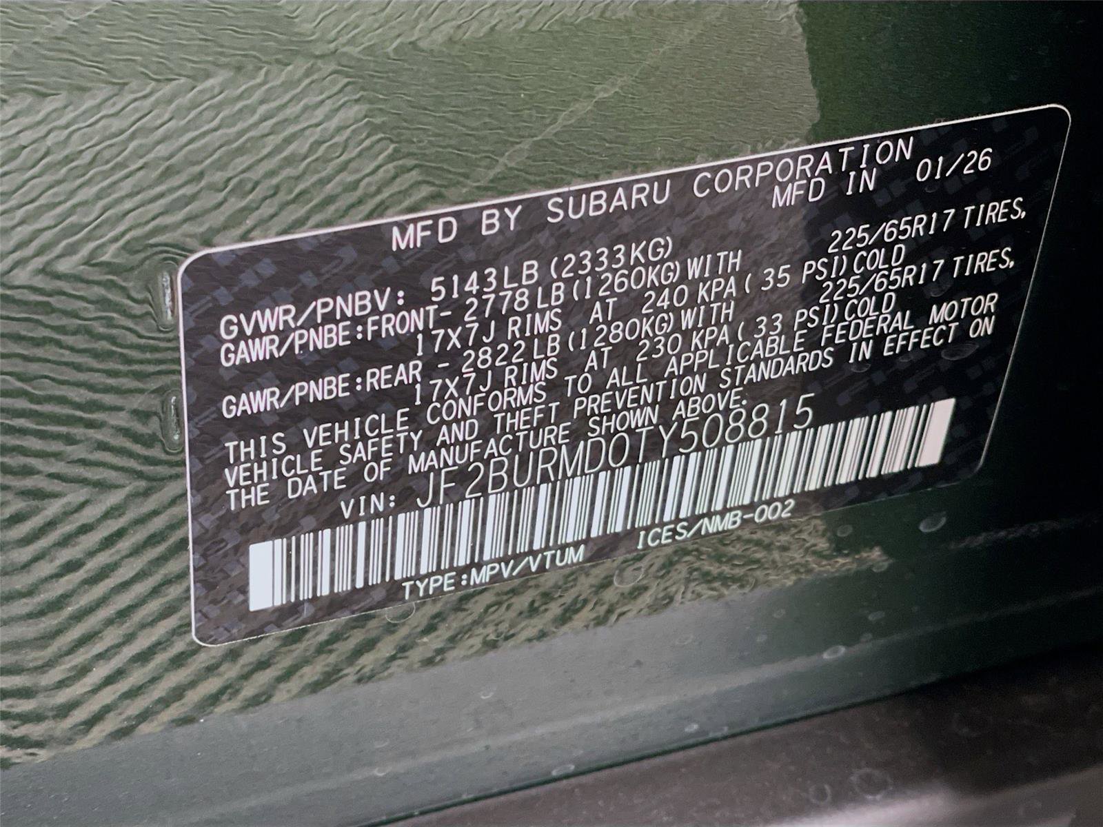 New 2026 Subaru Outback Wilderness w/ Wilderness Plus Package image 24