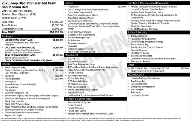 Used 2023 Jeep Gladiator Overland w/ LED Lighting Group image 6