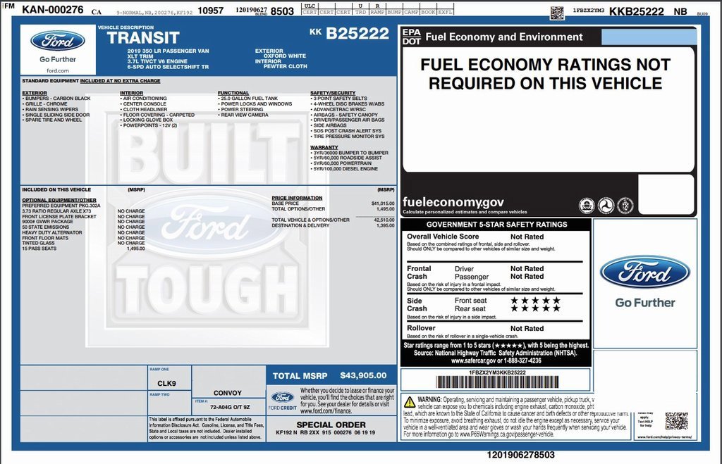 Used 2019 Ford Transit 350 XLT image 36