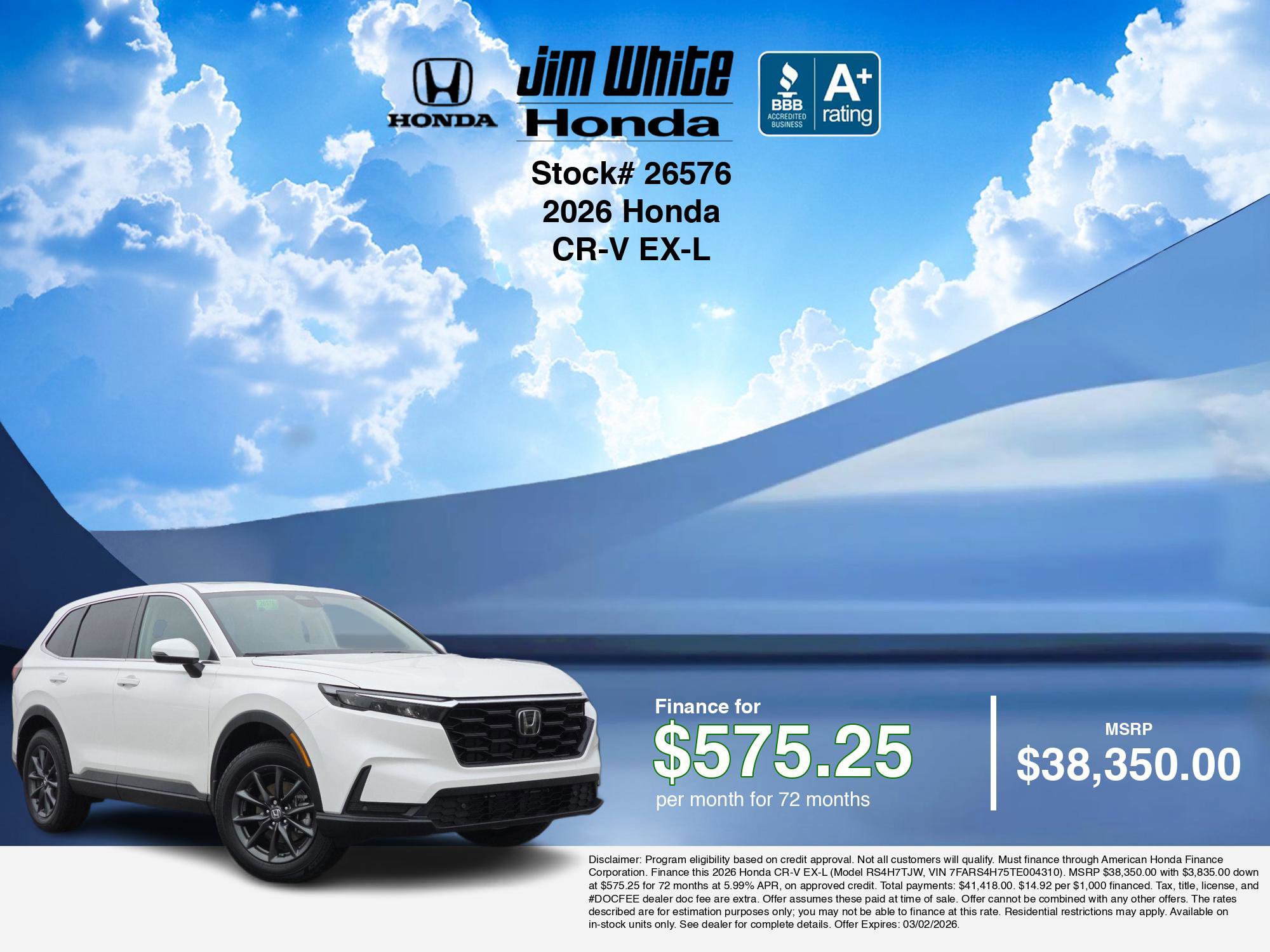 New 2026 Honda CR-V EX-L image 7