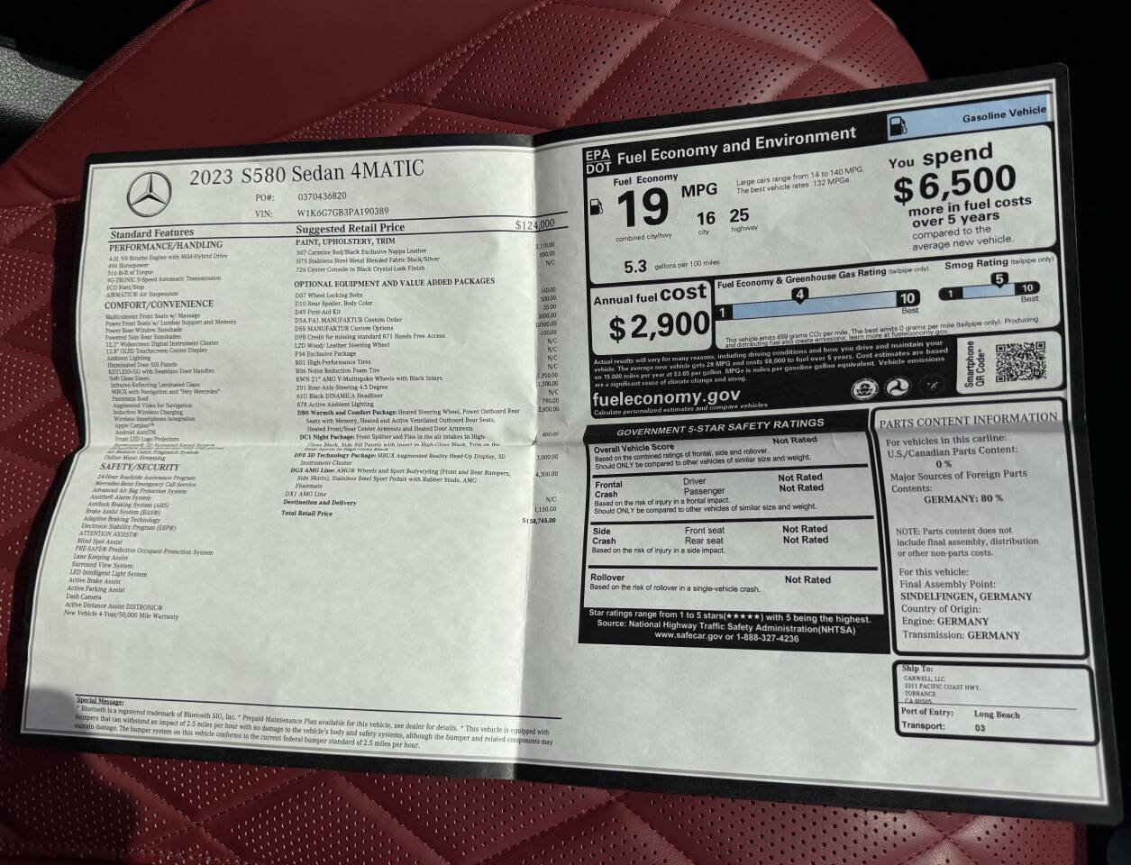 Used 2023 Mercedes-Benz S 580 4MATIC Sedan image 24