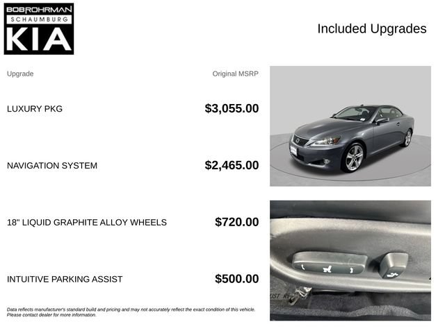 Used 2012 Lexus IS 250C w/ Luxury Pkg RWD image 4