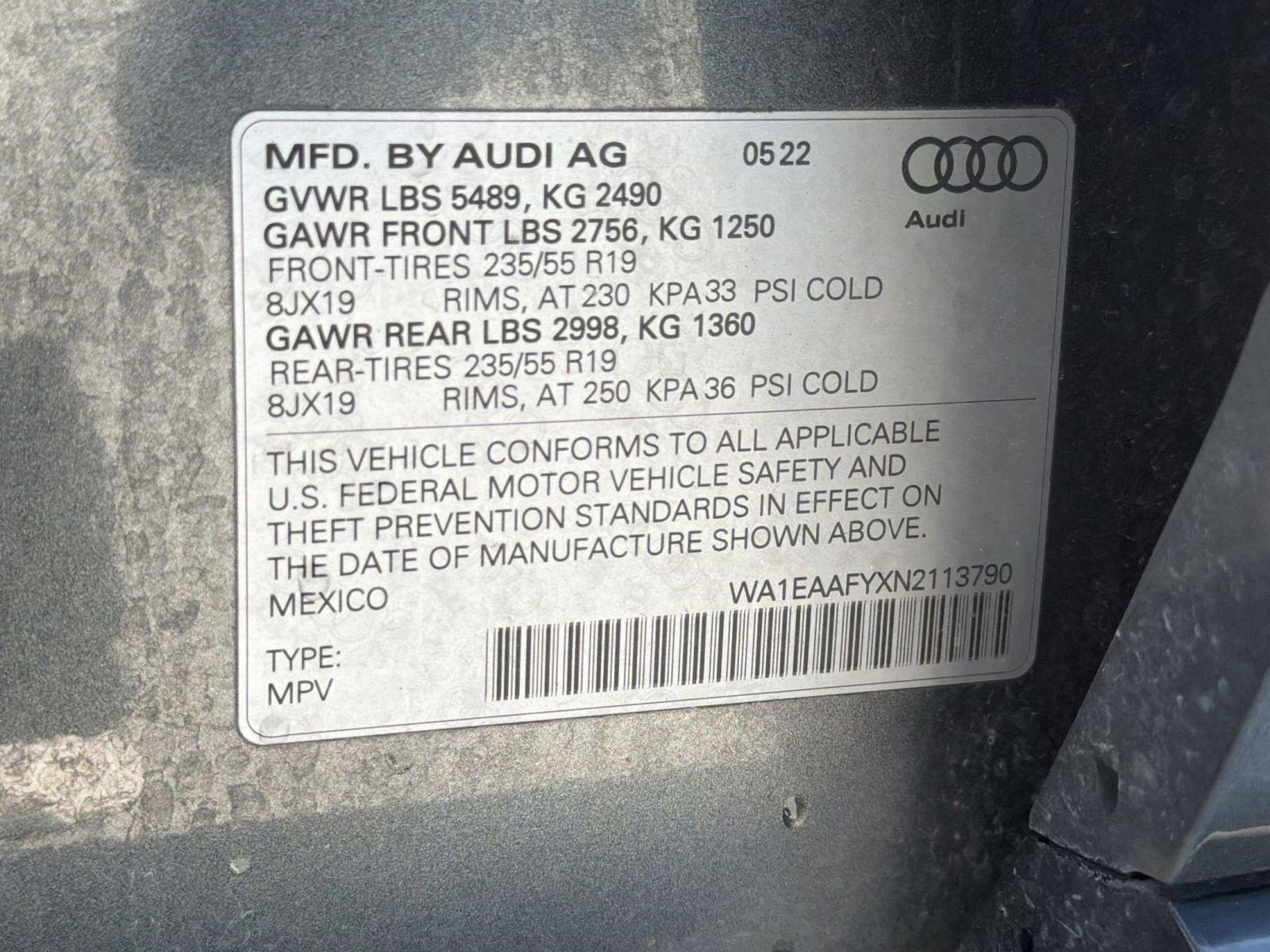 Used 2022 Audi Q5 2.0T Premium Plus w/ Premium Plus Package image 20