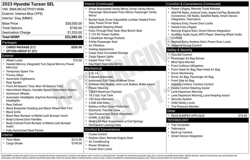 Used 2023 Hyundai Tucson SEL w/ Cargo Package image 6