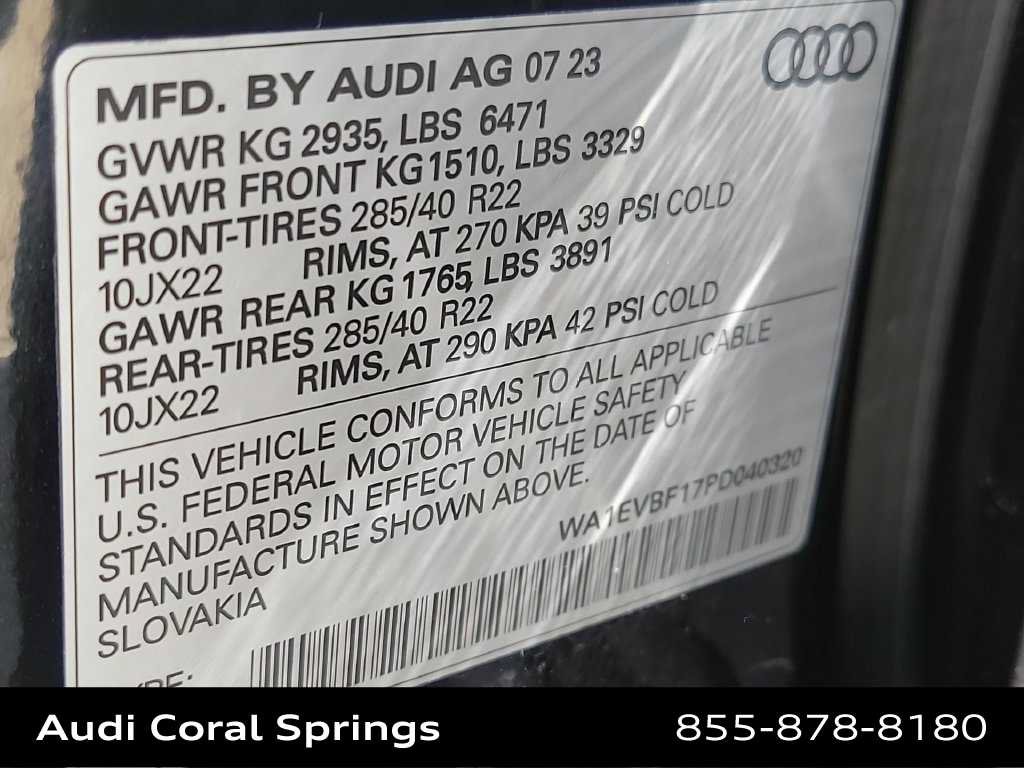 Certified 2023 Audi Q8 Premium Plus w/ Premium Plus Package AWD/4WD image 29