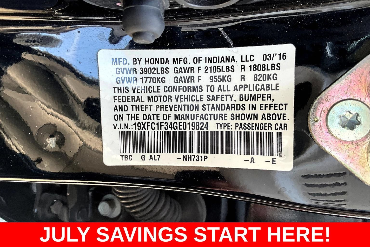Used 2016 Honda Civic EX-T image 22