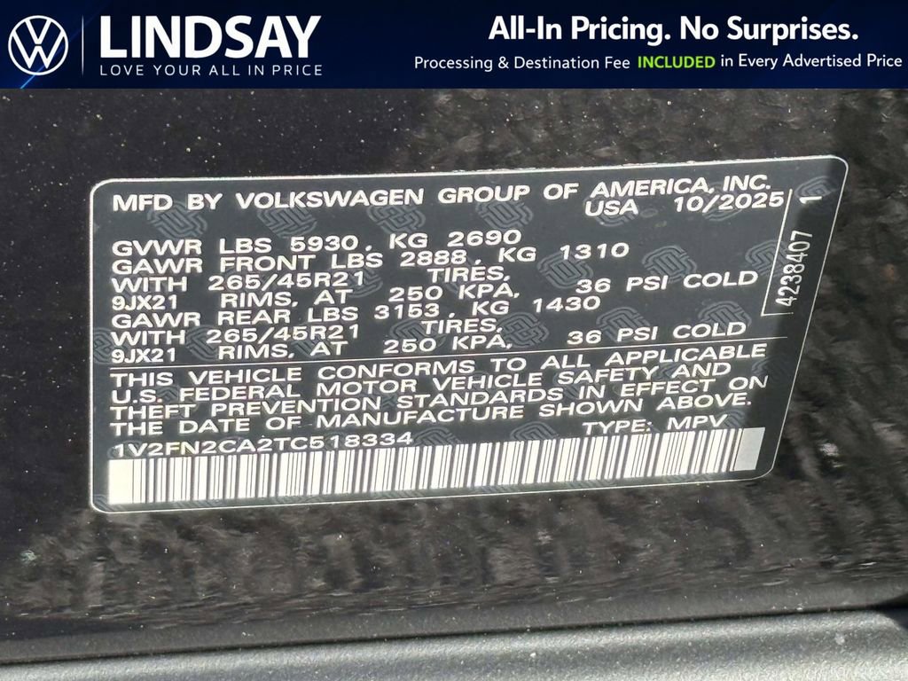 New 2026 Volkswagen Atlas SEL Premium R-Line image 22