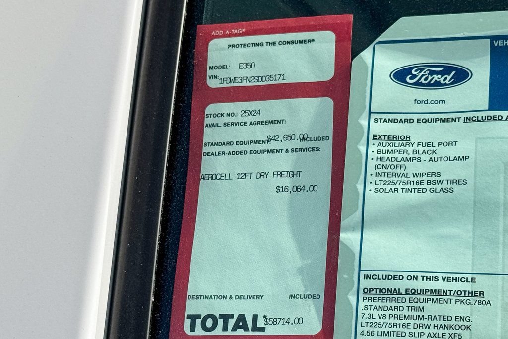 New 2025 Ford E-350 and Econoline 350 Super Duty w/ Power Equipment Group RWD image 13