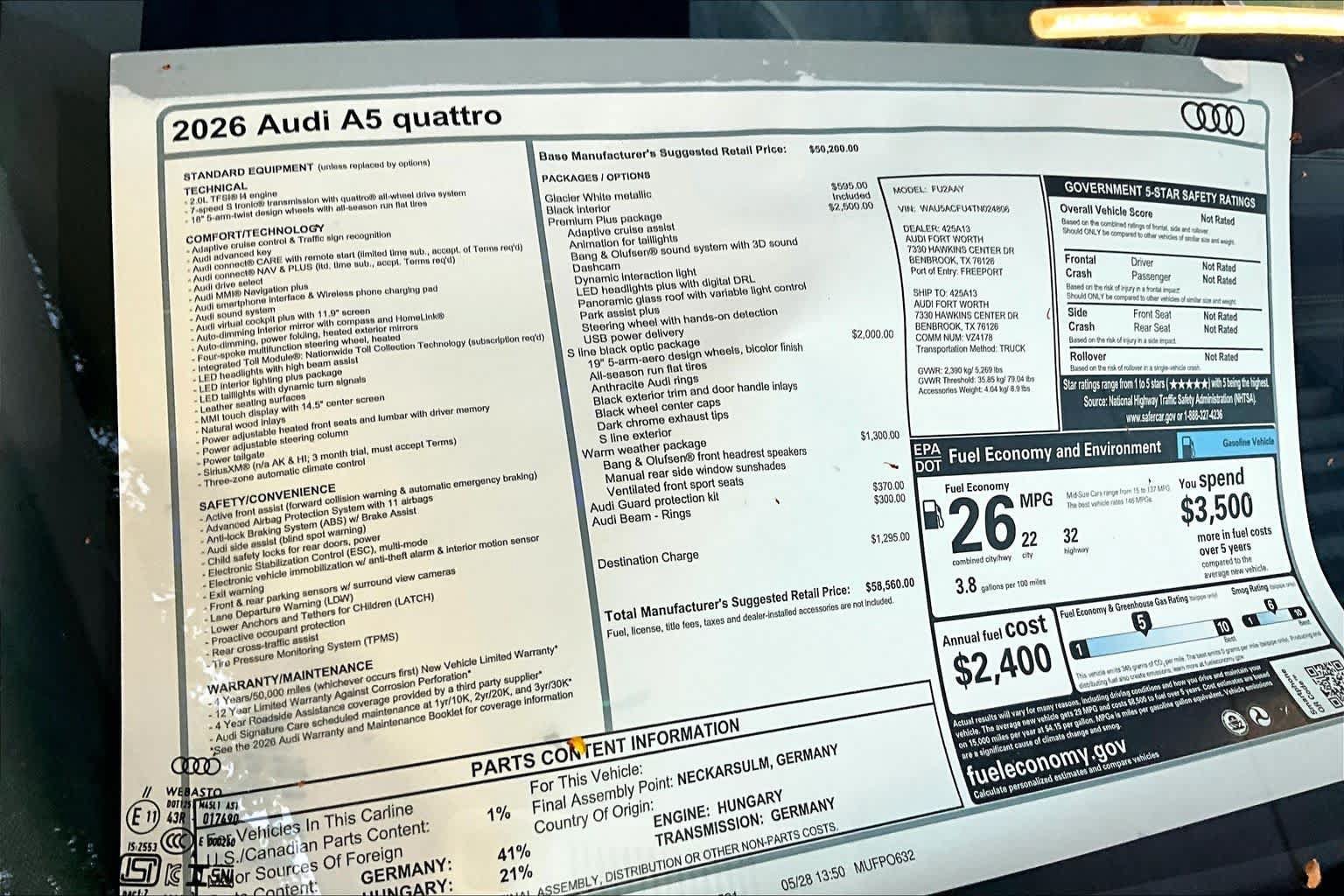 New 2026 Audi A5 Premium Plus AWD/4WD image 19