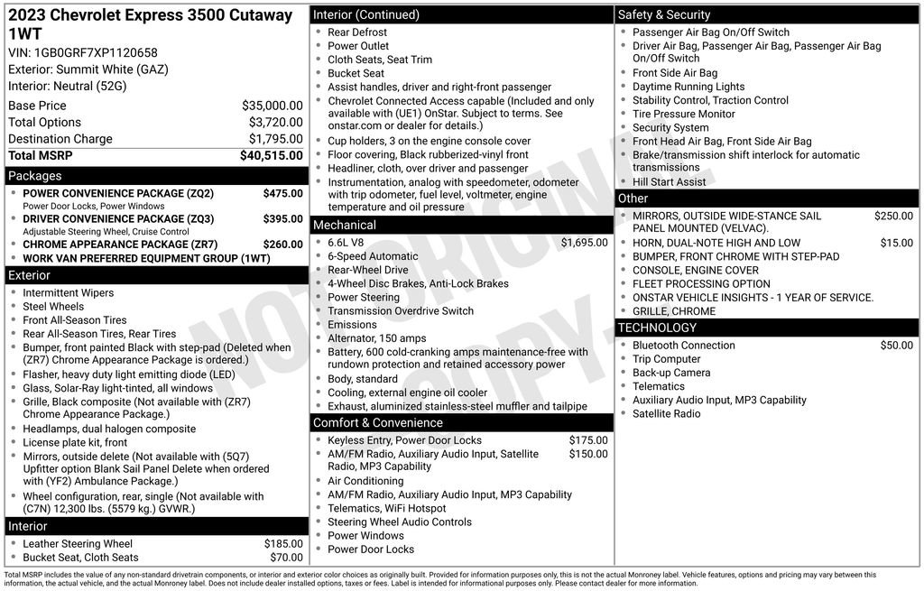 Used 2023 Chevrolet Express 3500 w/ Power Convenience Package RWD video 2