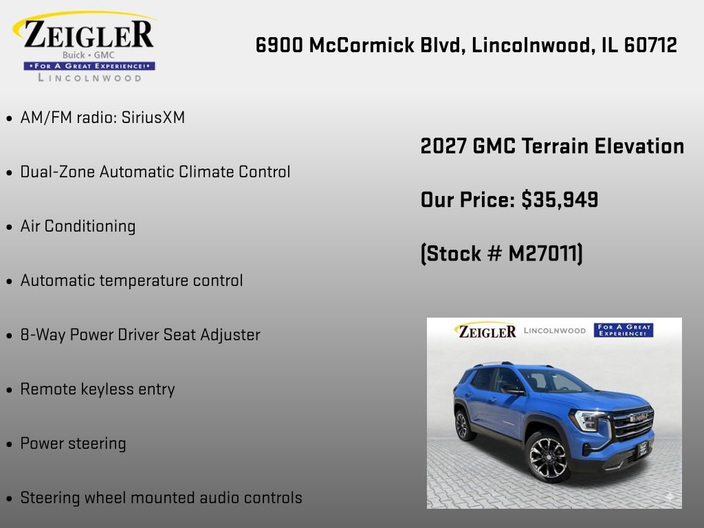New 2027 GMC Terrain Elevation w/ Elevation Premium Package AWD/4WD image 18