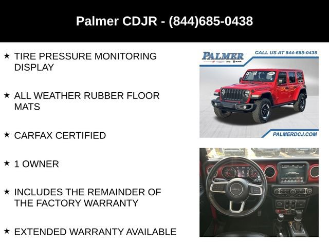 Certified 2022 Jeep Wrangler Unlimited Rubicon w/ Steel Bumper Group AWD/4WD image 30