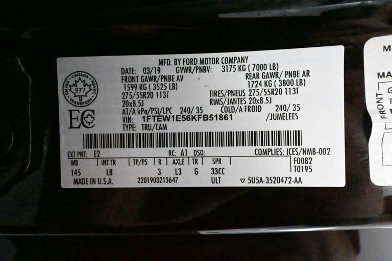 Used 2019 Ford F150 Lariat w/ Equipment Group 502A Luxury image 56