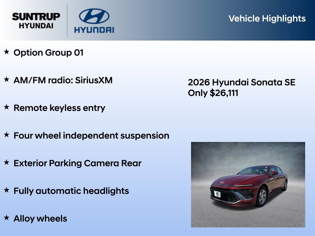 New 2026 Hyundai Sonata SE image 7