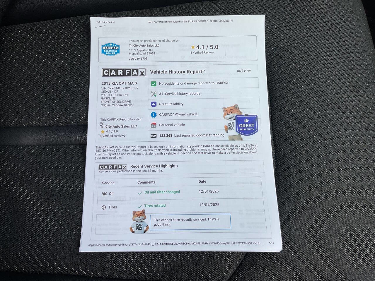 Used 2018 Kia Optima S image 41