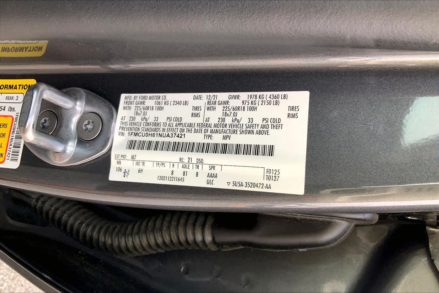 Used 2022 Ford Escape SEL FWD image 30