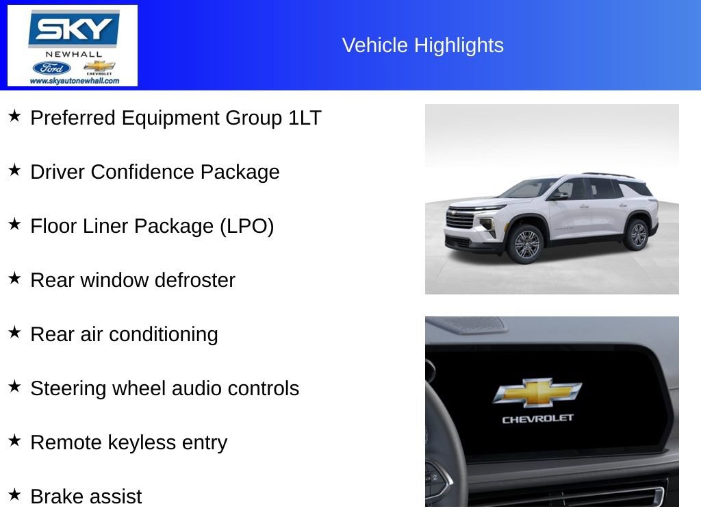 New 2025 Chevrolet Traverse LT w/ Driver Confidence Package image 12