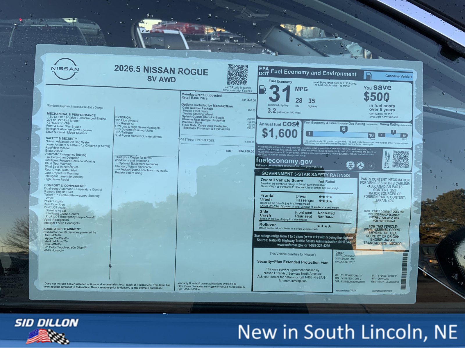 New 2026 Nissan Rogue SV w/ Cold Weather Package image 13