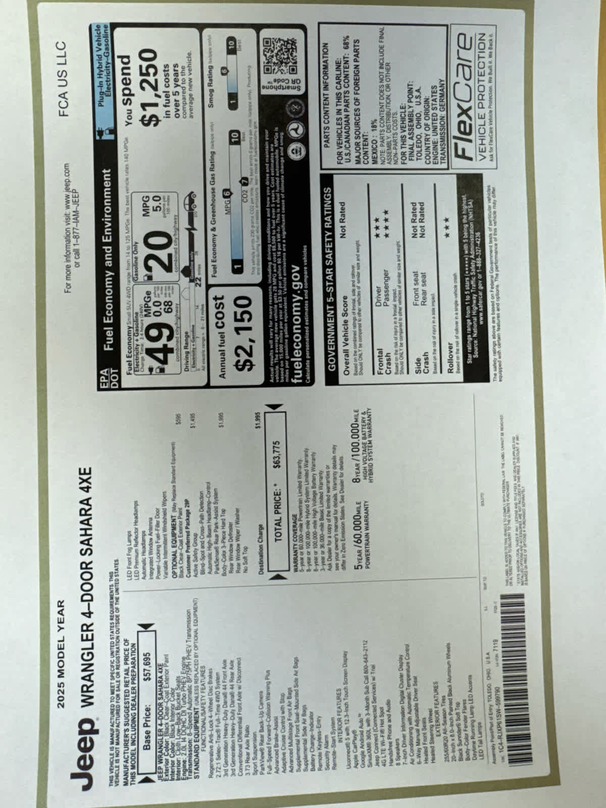 Used 2025 Jeep Wrangler Sahara w/ Safety Group image 27