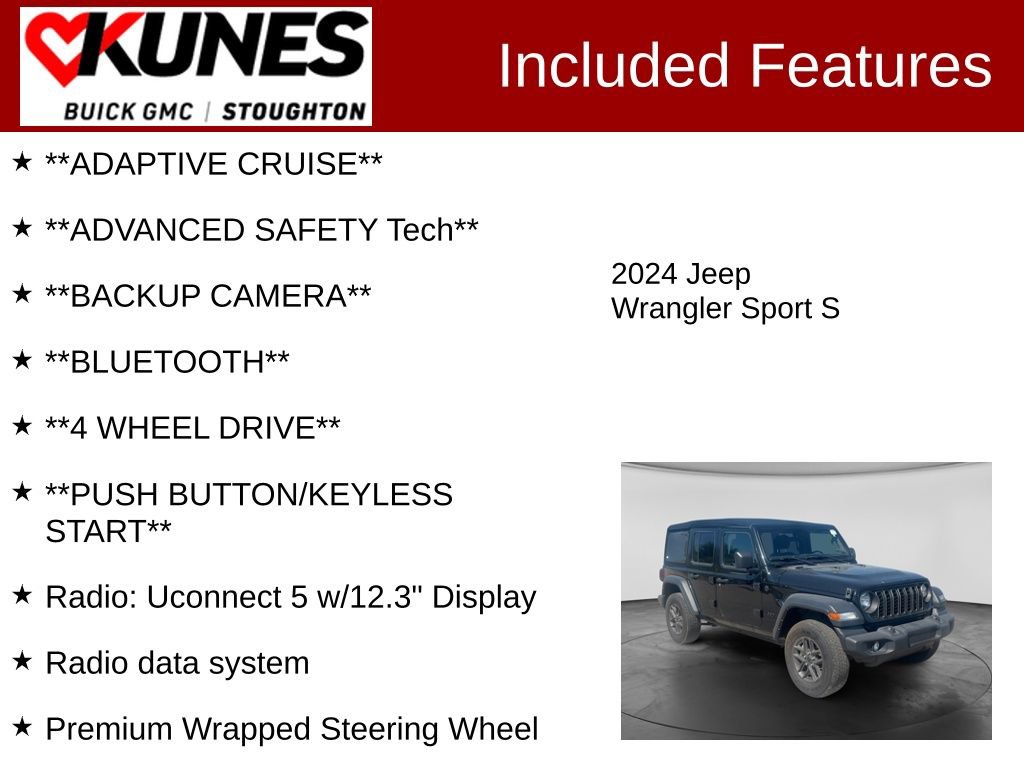 Used 2024 Jeep Wrangler Unlimited Sport AWD/4WD image 2