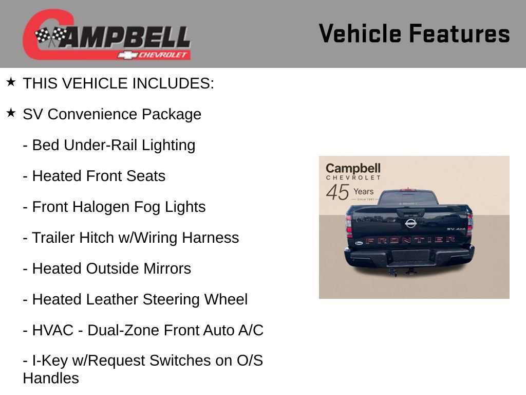 Used 2023 Nissan Frontier SV w/ SV Convenience Package AWD/4WD image 5