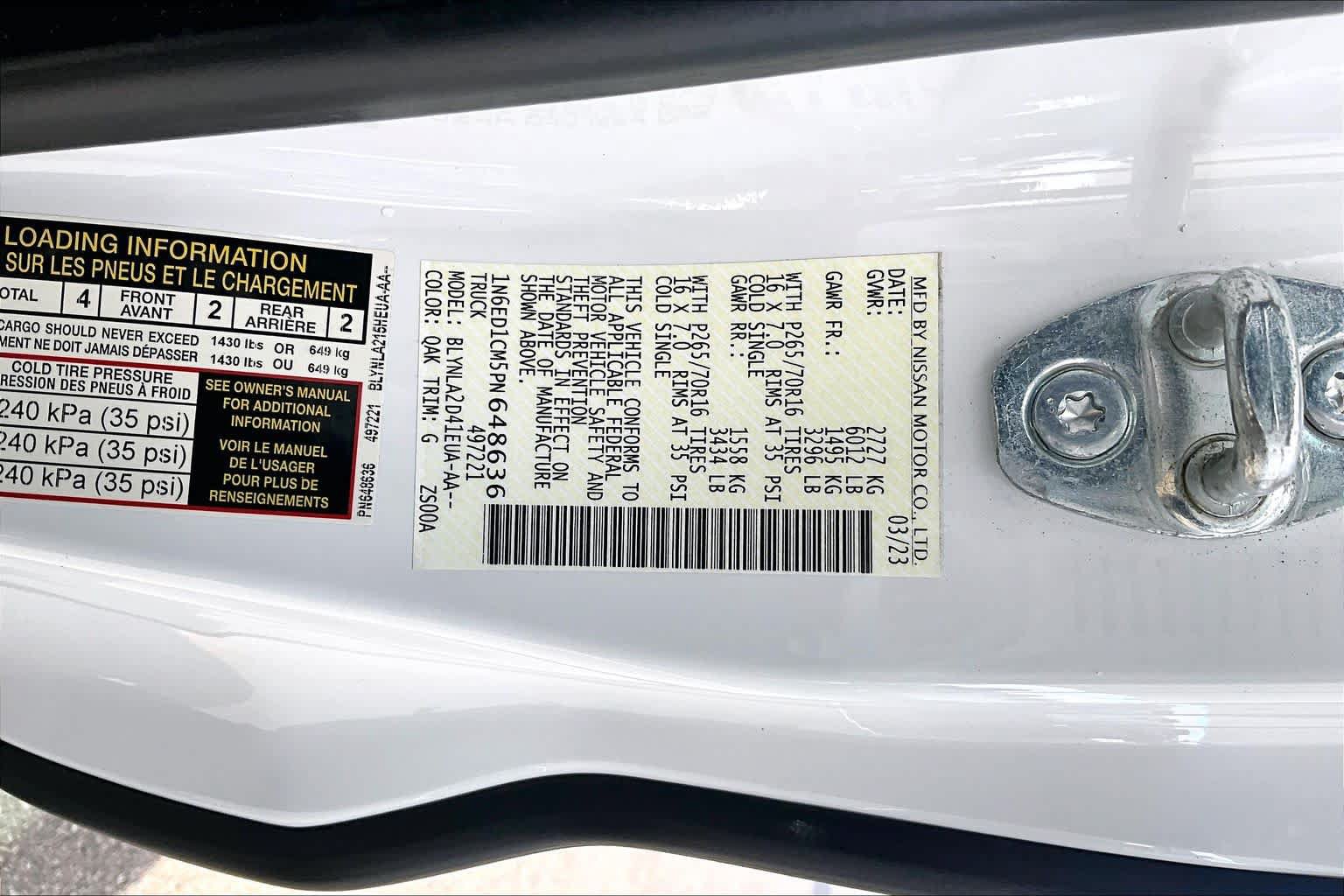 Certified 2023 Nissan Frontier S w/ Technology Package AWD/4WD image 33