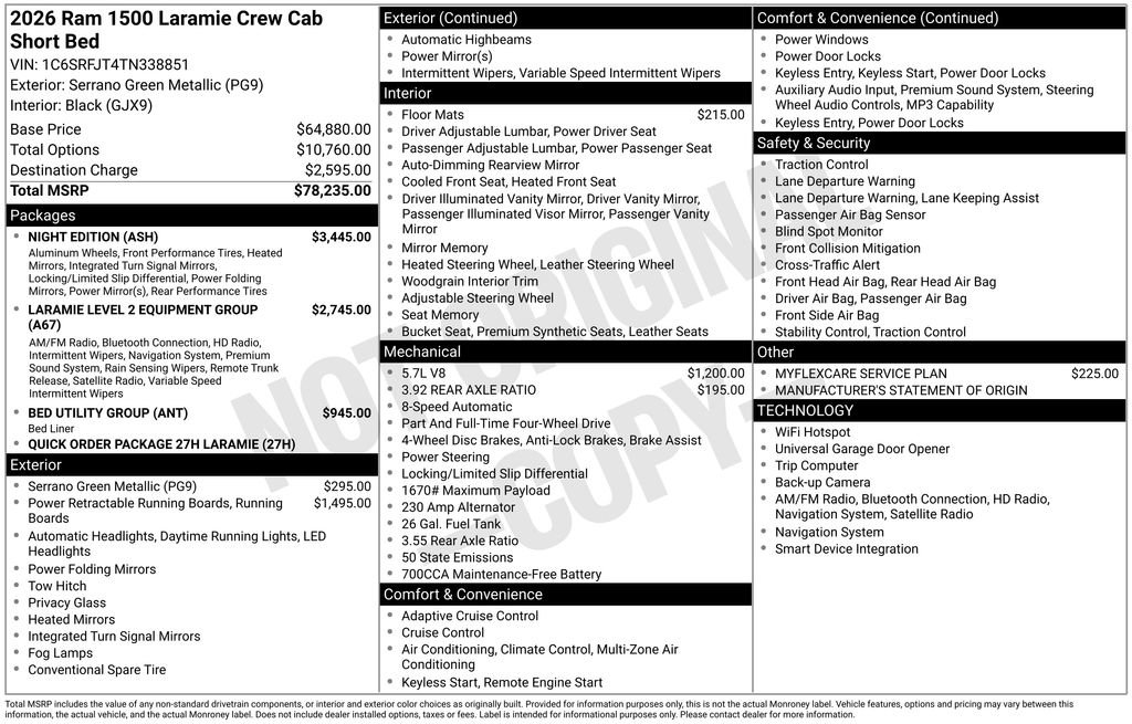 New 2026 RAM 1500 Laramie w/ Night Edition image 9