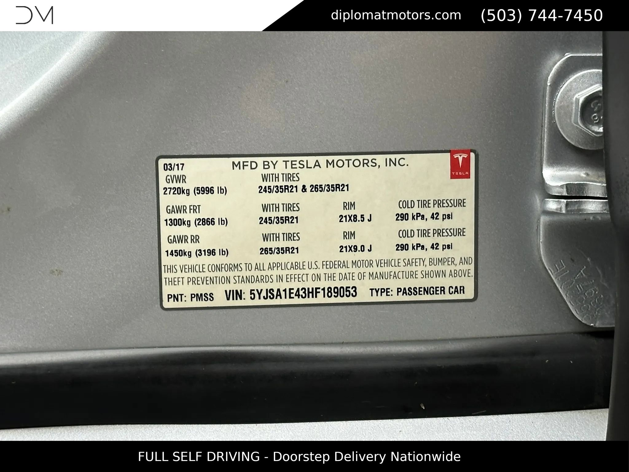 Used 2017 Tesla Model S P100D image 45