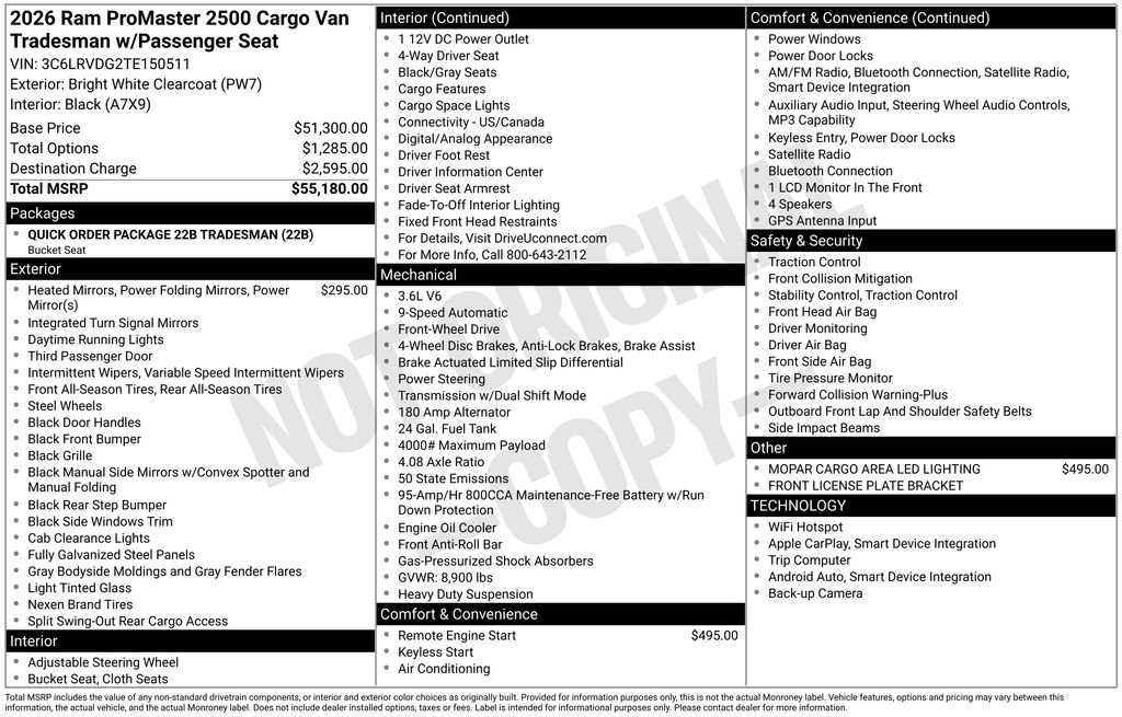 New 2026 RAM ProMaster 2500 image 36