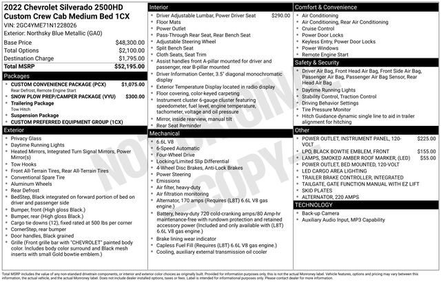 Used 2022 Chevrolet Silverado 2500 Custom w/ Custom Convenience Package AWD/4WD image 22
