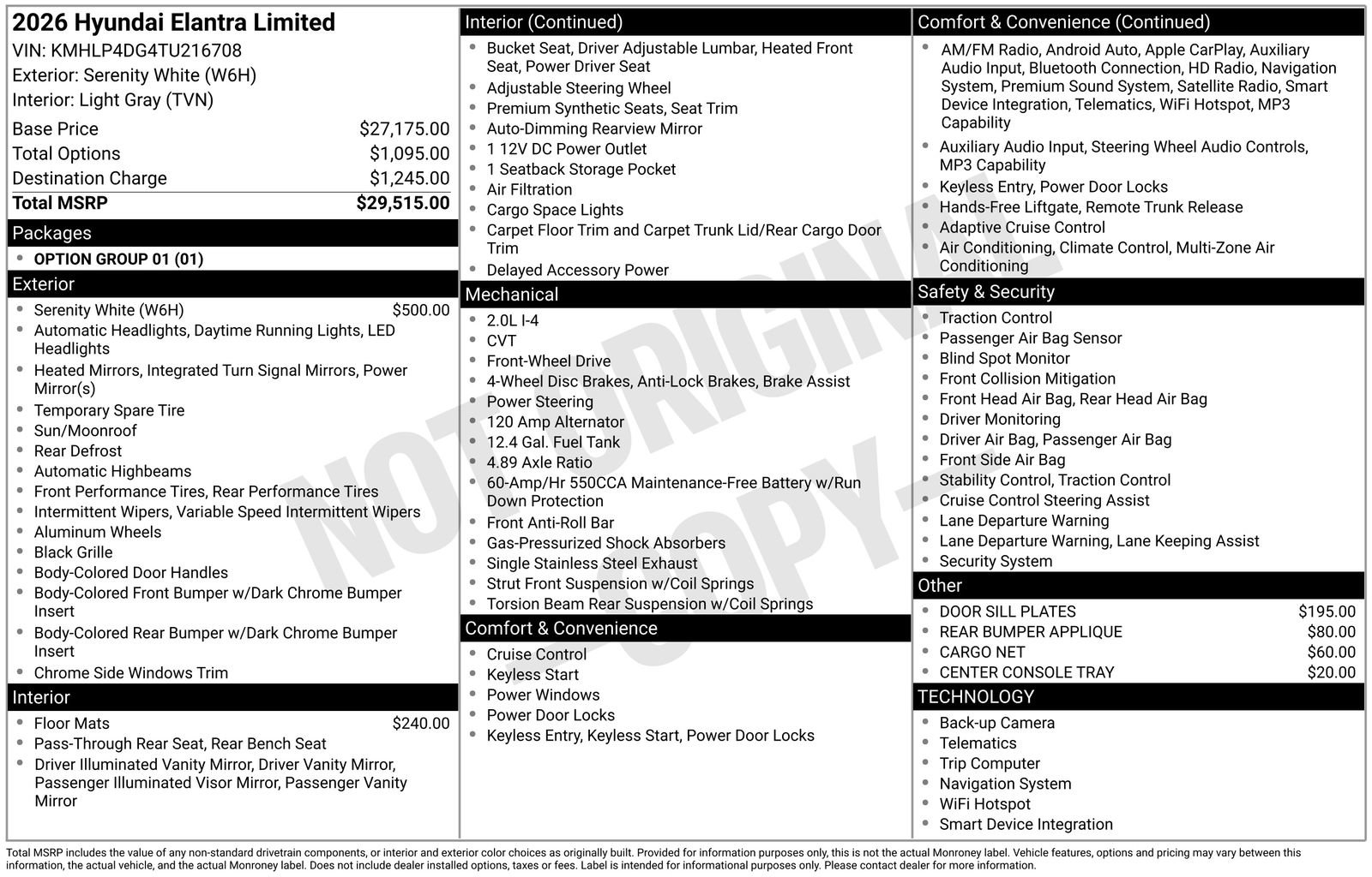 New 2026 Hyundai Elantra Limited FWD image 20