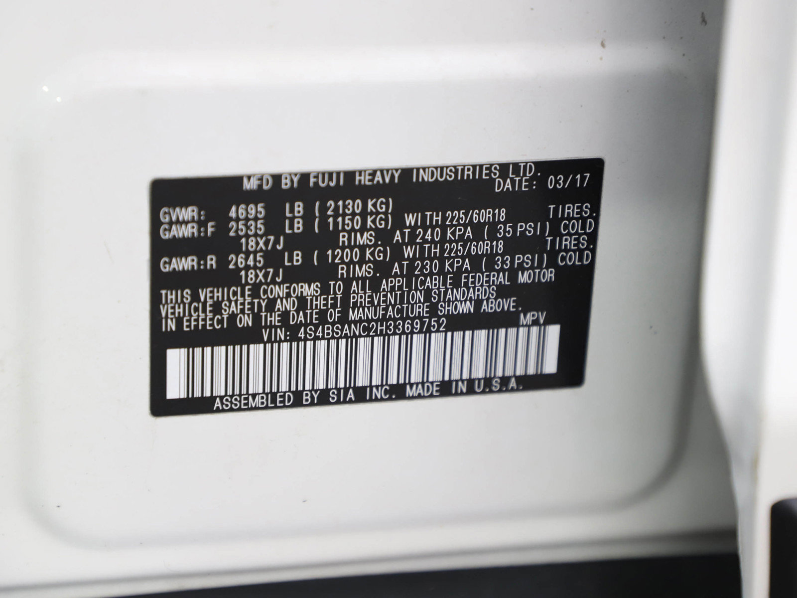 Used 2017 Subaru Outback 2.5i Limited image 30