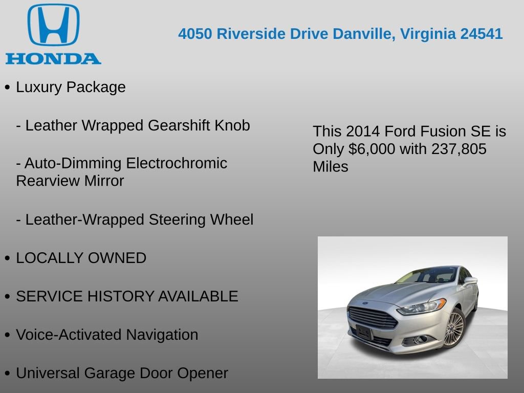 Used 2014 Ford Fusion SE w/ Equipment Group 202A FWD image 12