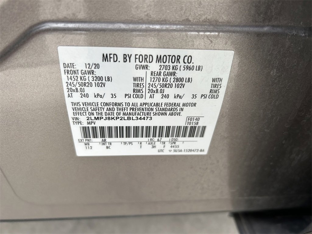 Used 2020 Lincoln Nautilus Reserve w/ Equipment Group 201A image 10