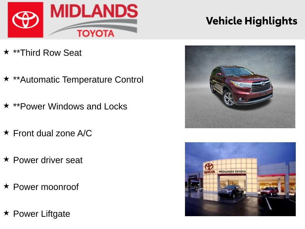 Used 2015 Toyota Highlander XLE AWD/4WD image 2