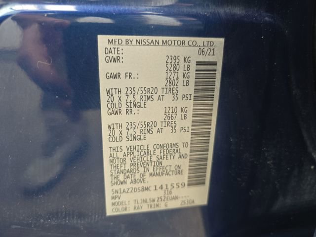 Used 2021 Nissan Murano Platinum w/ Cargo Package image 30