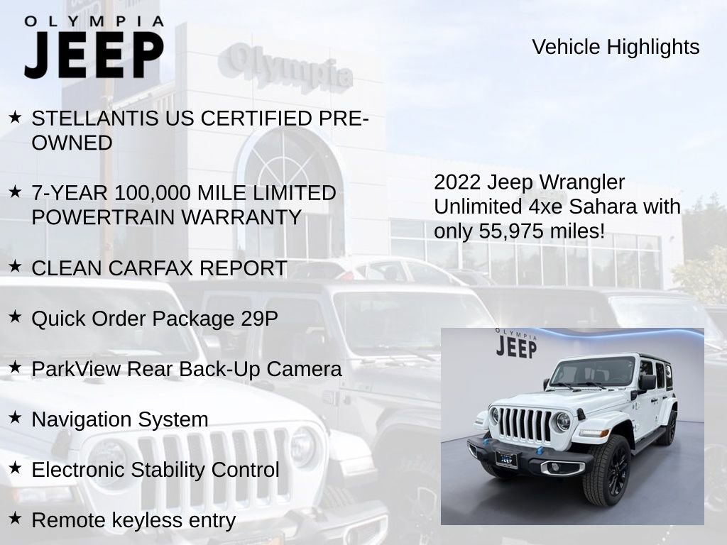 Certified 2022 Jeep Wrangler Unlimited Sahara w/ Cold Weather Group image 7
