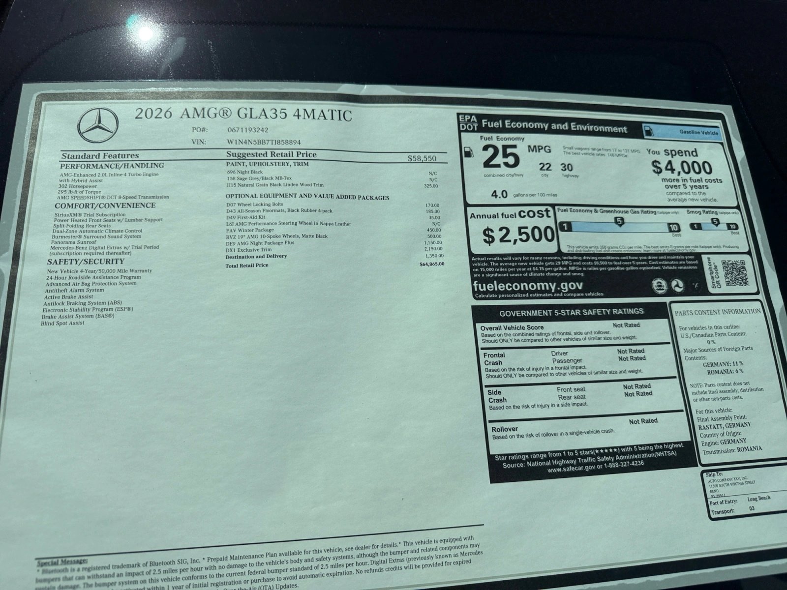 New 2026 Mercedes-Benz GLA 35 AMG 4MATIC image 19