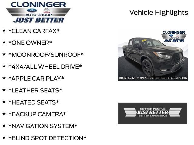 Used 2023 Honda Ridgeline Black Edition image 3