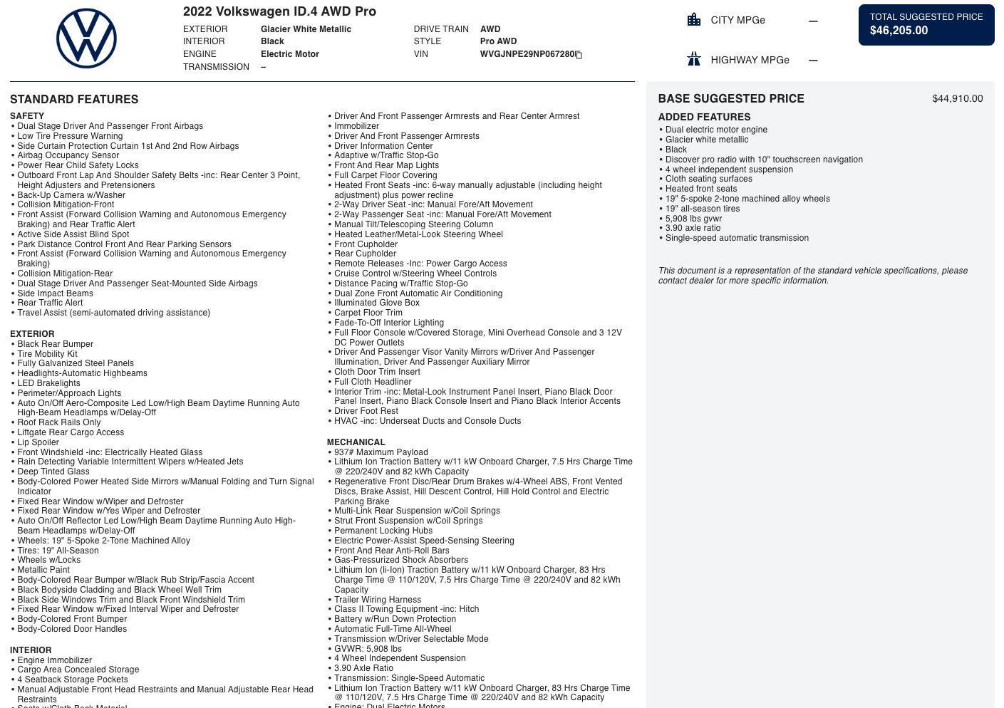 Used 2022 Volkswagen ID.4 Pro image 10