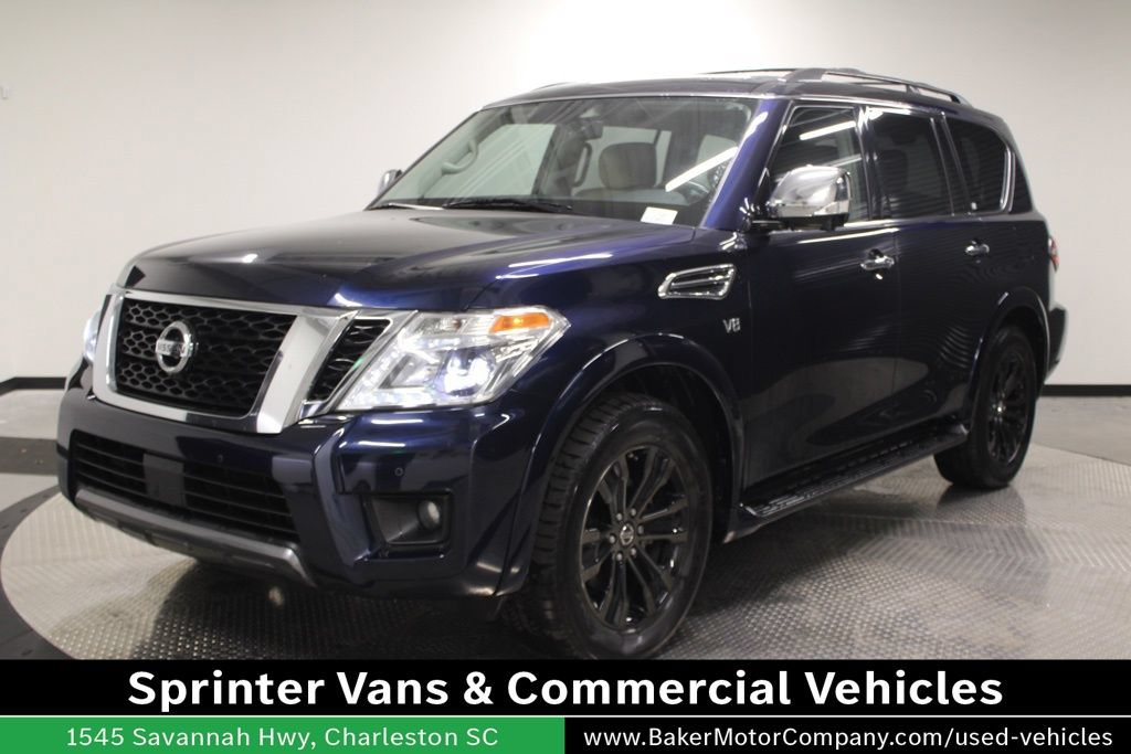 Used 2020 Nissan Armada Platinum w/ Captain's Chairs Package AWD/4WD video 1
