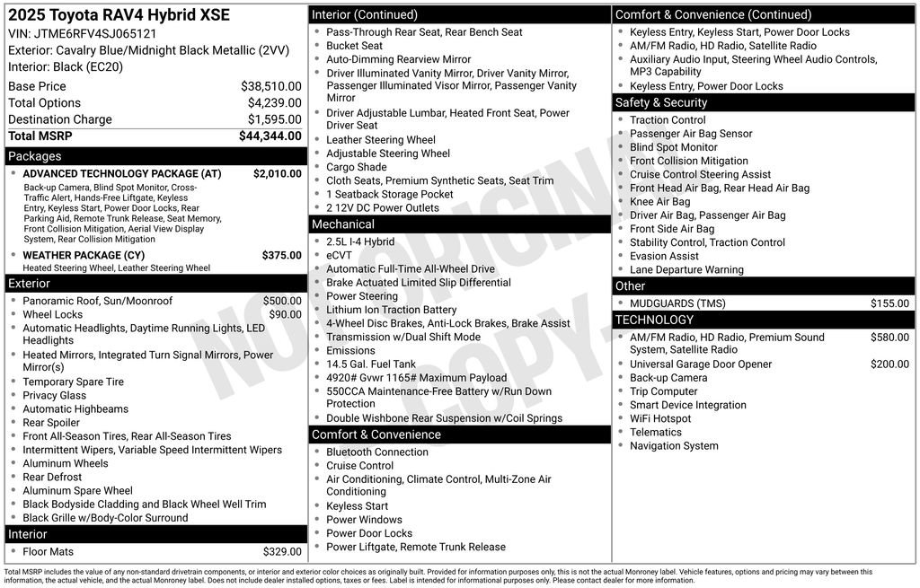 Used 2025 Toyota RAV4 XSE w/ Advanced Technology Package AWD/4WD image 36