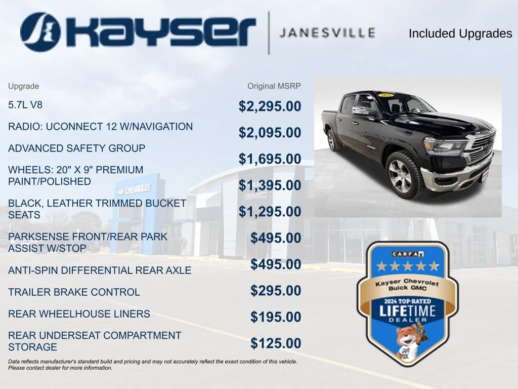 Used 2021 RAM 1500 Laramie w/ Advanced Safety Group image 2