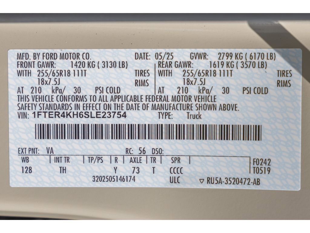 New 2025 Ford Ranger Lariat w/ FX4 Off-Road Package image 32