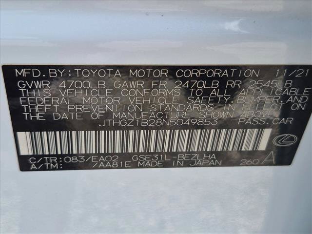 Used 2022 Lexus IS 350 F Sport w/ Navigation Package RWD image 24